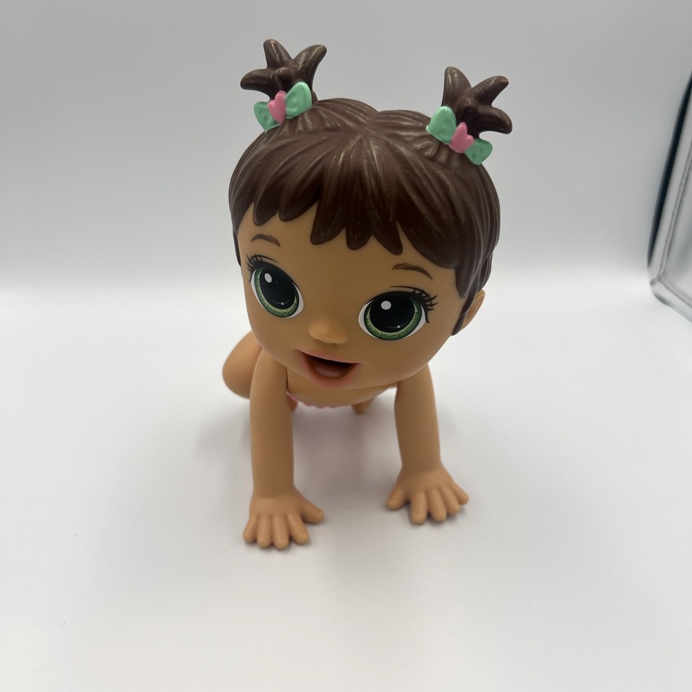 Baby Alive Doll‎ Crawling, Brown Hair. Eats And Poops